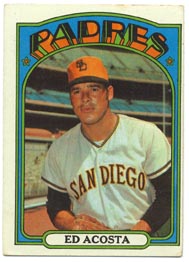 1972 Topps Baseball Cards      123     Ed Acosta